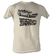 Back to the Future DMC Ink Tan T-Shirt